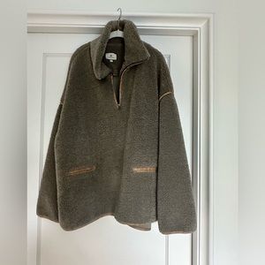 Tuckernuck Olive Rhodes Shearling Quarter Zip